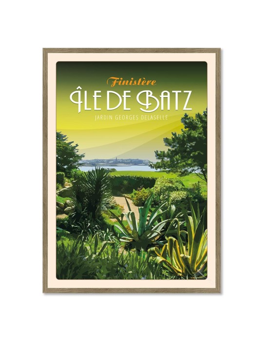 Île De Batz - Jardin Botanique - Poster affiche – image encadrée