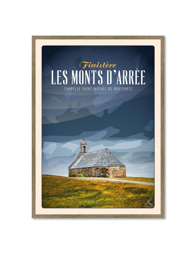 Les Monts D'Arrée - Chapelle Saint-Michel de Brasparts - Poster affiche – image encadrée