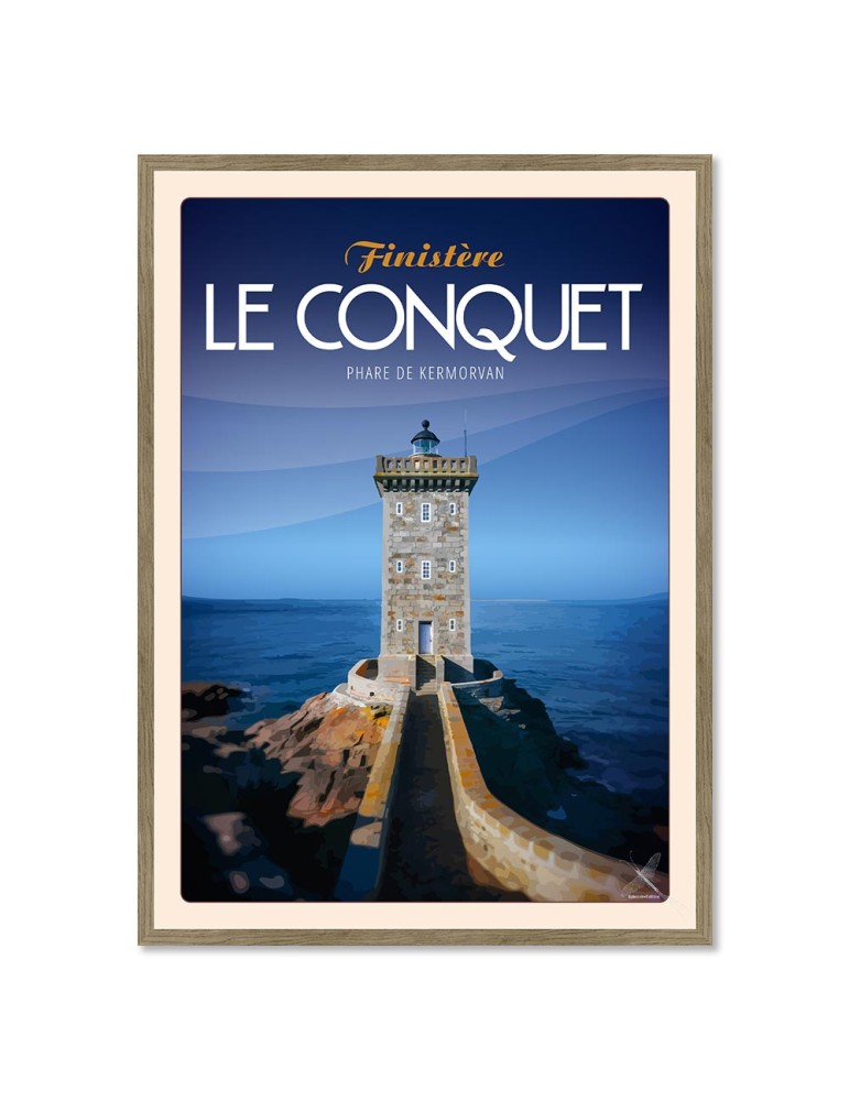 Le Conquet - Phare de Kermorvan - Poster affiche – image encadrée