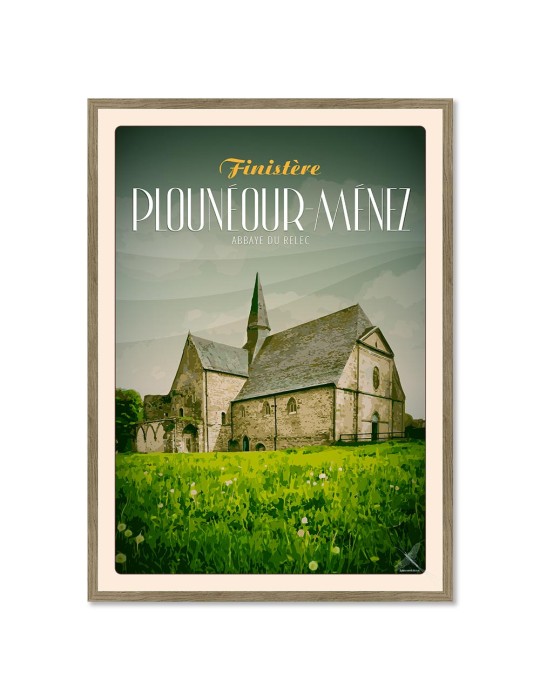 Plounéour-Ménez - Abbaye du Relec - Poster affiche – image encadrée