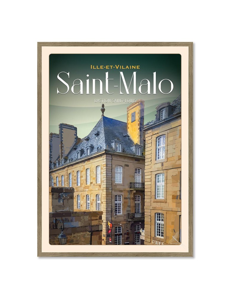 Saint-Malo - Bastion Saint Louis - Poster affiche – image encadrée