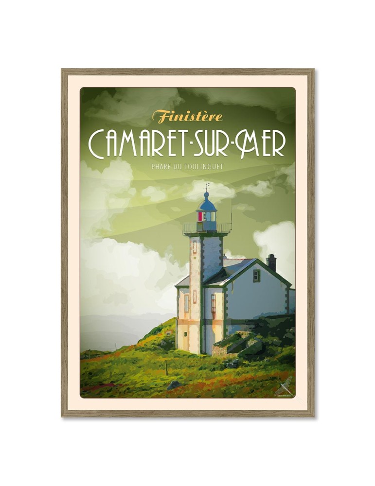 Camaret-Sur-Mer - Phare du Toulinguet - Poster affiche – image encadrée