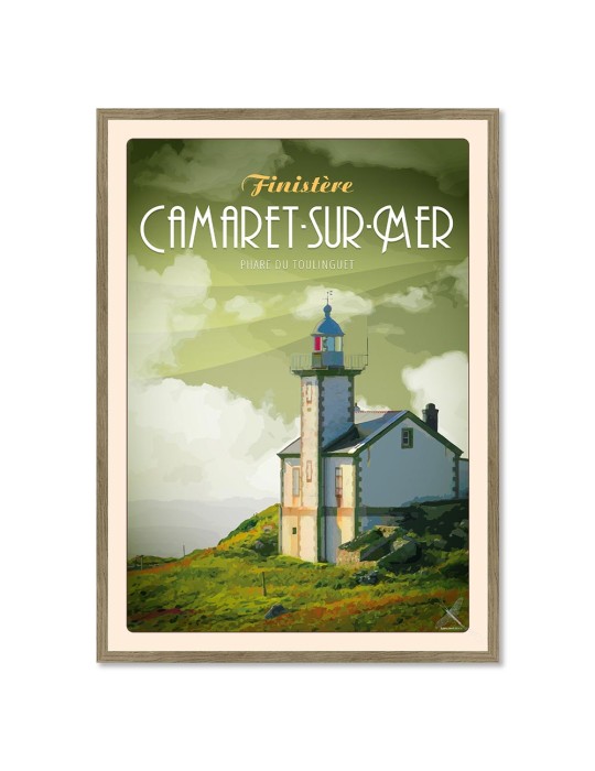 Camaret-Sur-Mer - Phare du Toulinguet - Poster affiche – image encadrée