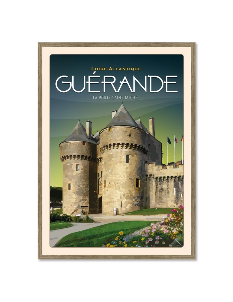 Guérande - La Porte Saint-Michel - Poster affiche – image encadrée