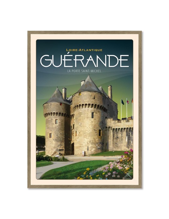 Guérande - La Porte Saint-Michel - Poster affiche – image encadrée