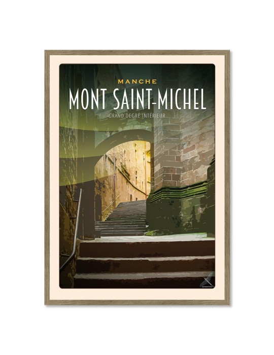 Mont-Saint-Michel - Grand Degré Intérieur - Poster affiche – image encadrée