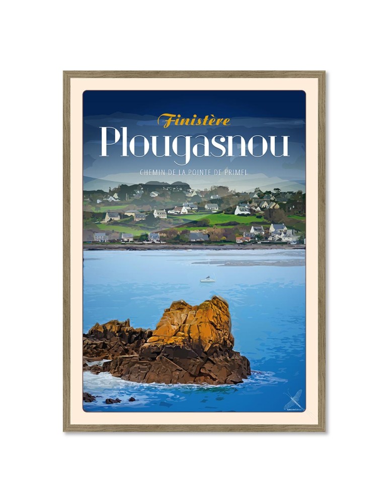 Plougasnou - Chemin de la Pointe de Primel - Poster affiche – image encadrée