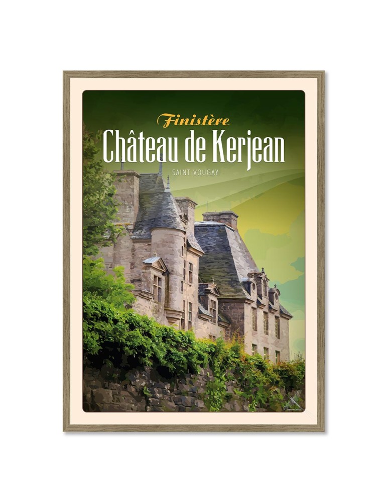Château de Kerjean - Saint Vougay - Poster affiche – image encadrée