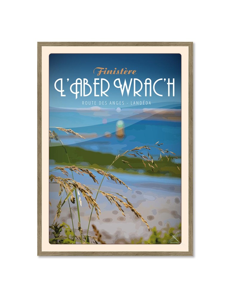 L'Aber Wrac'h Route des Anges  - Poster affiche – image encadrée