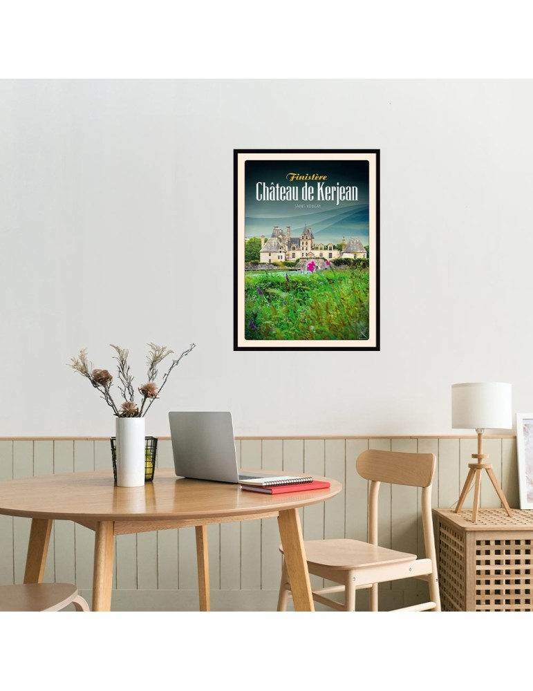 Château de Kerjean - Les Jardins - Poster affiche – image encadrée