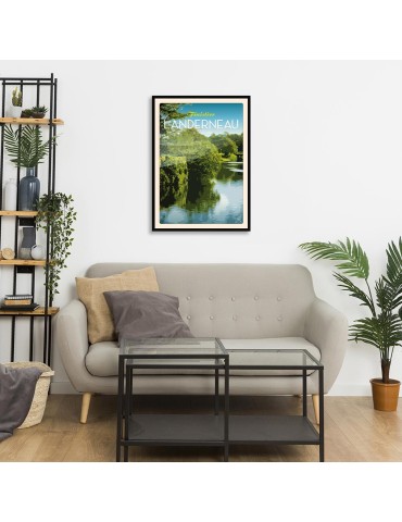 Landerneau - Rive de L'Elorn - Poster affiche – image encadrée 2