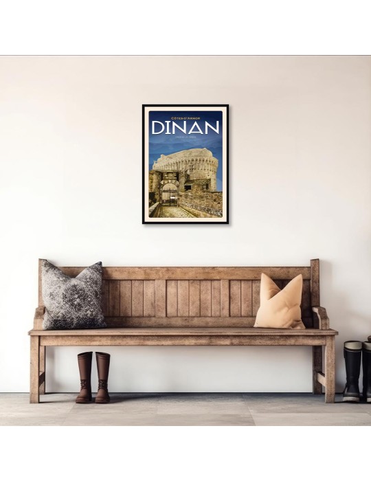 Dinan - Château - Poster affiche – image encadrée