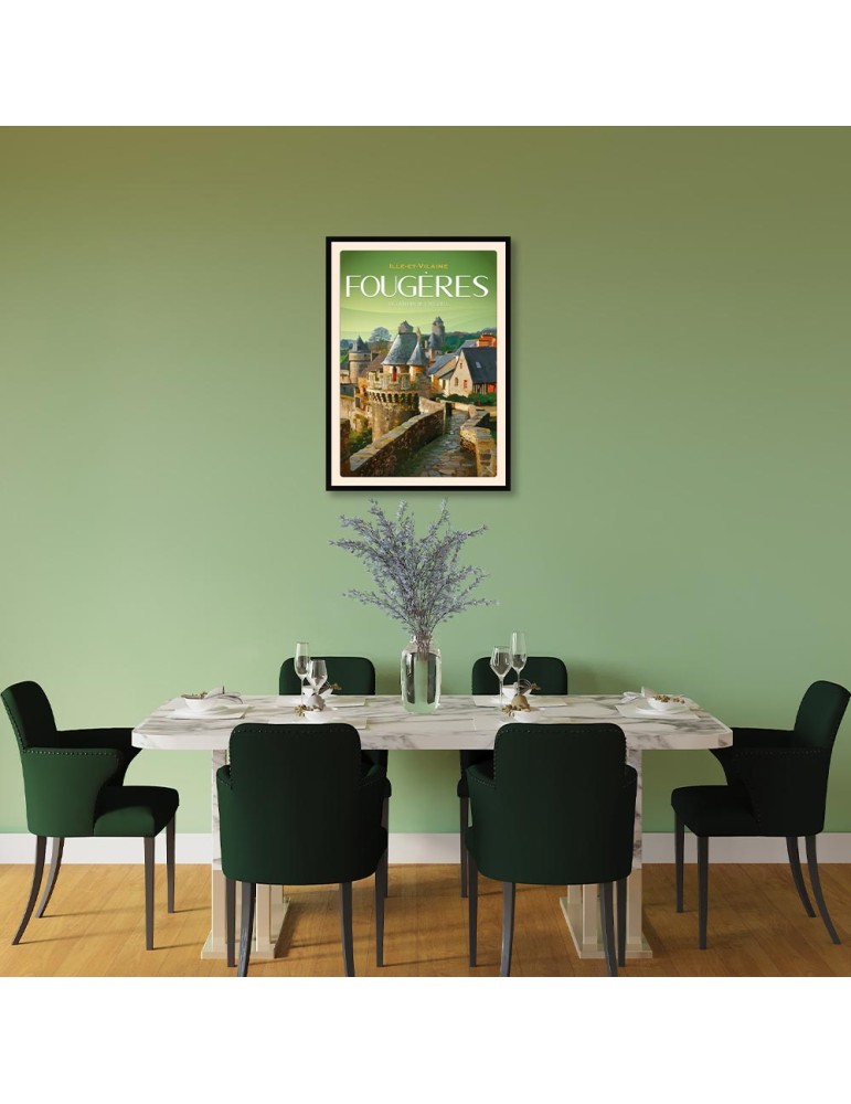 Fougères - Le Château - Poster affiche – image encadrée