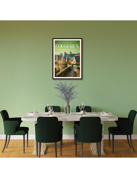 Fougères - Le Château - Poster affiche – image encadrée
