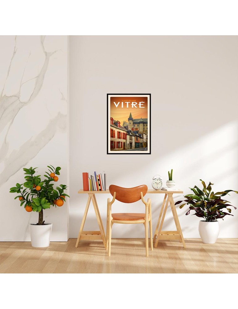 Vitré - Quartier du Rachapt - Poster affiche – image encadrée