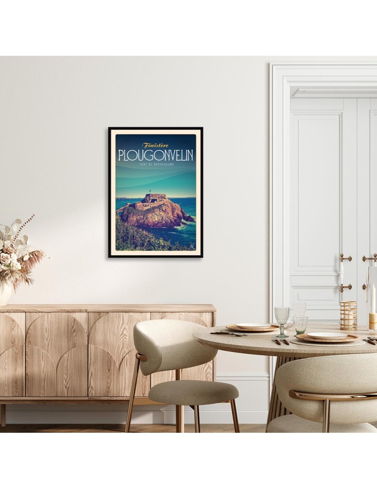 Plougonvelin - Fort de Bertheaum - Poster affiche – image encadrée