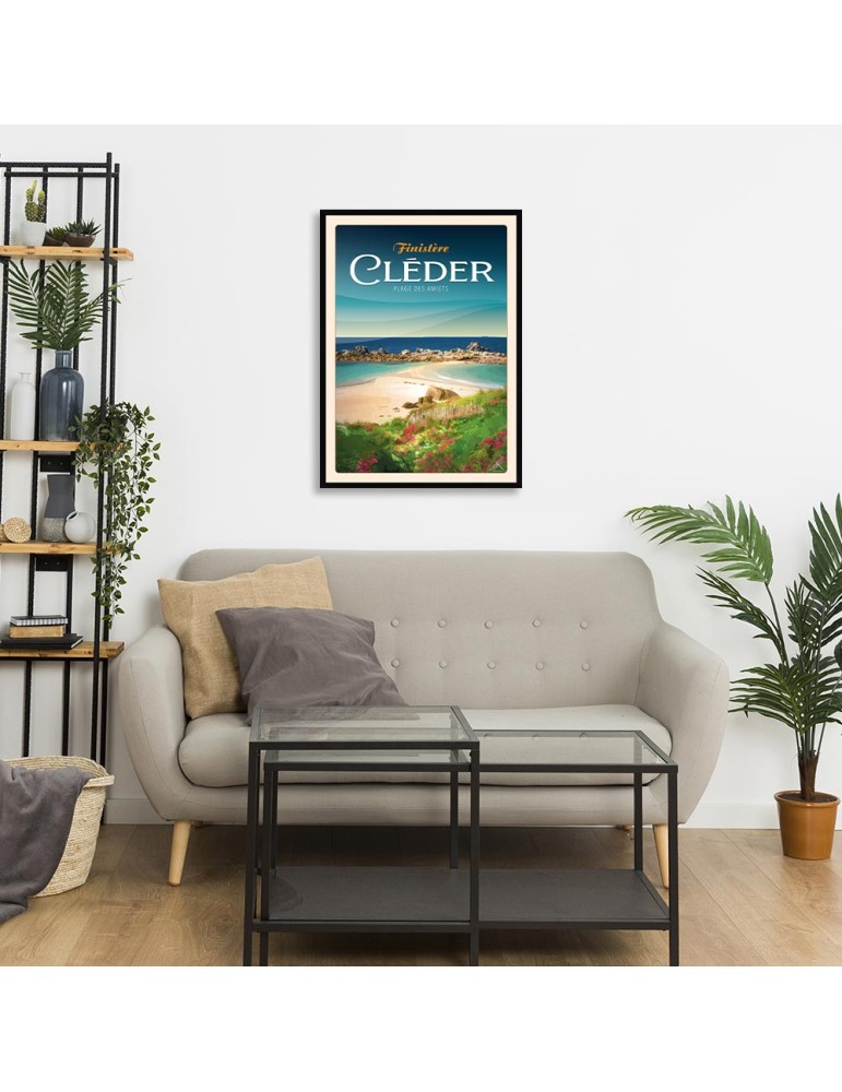 Cléder - Plage des Amiets - Poster affiche – image encadrée