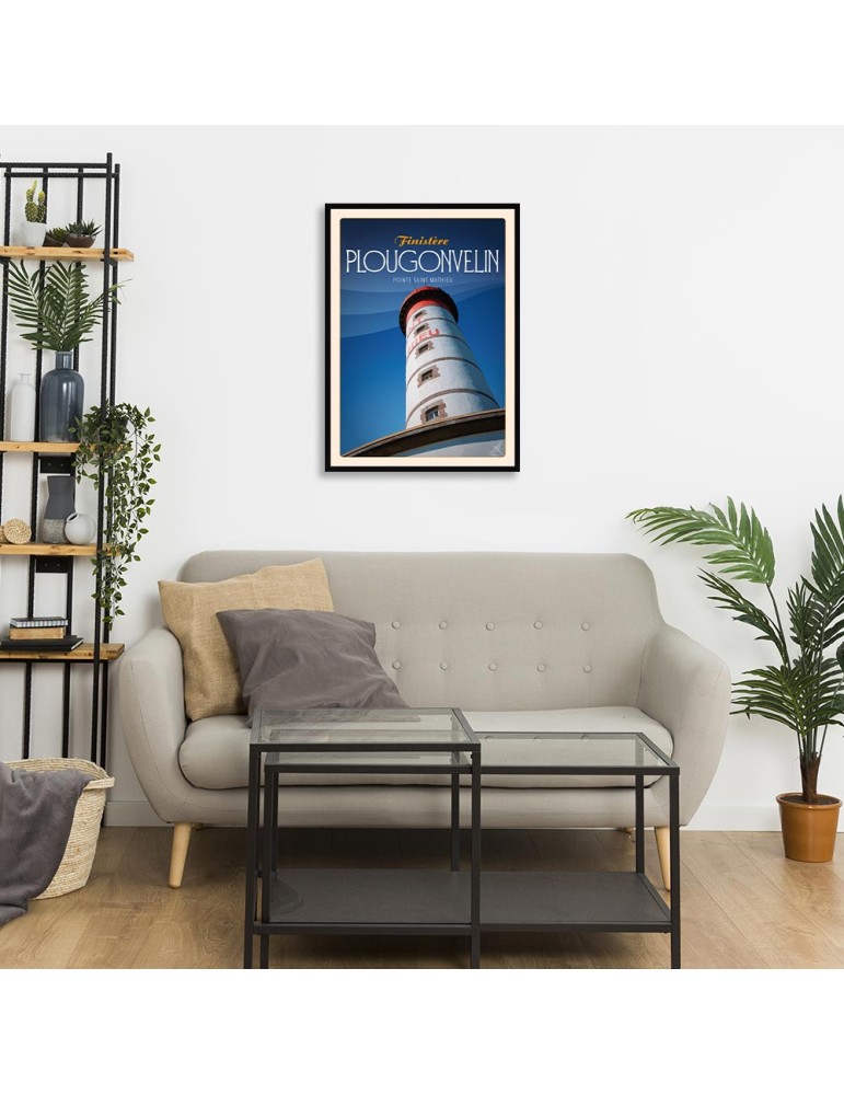 Plougonvelin - Phare Pointe Saint Mathieu - Poster affiche – image encadrée