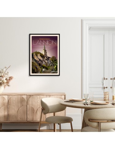 Lannion - Escalier de Brélévenez - Poster affiche – image encadrée 2