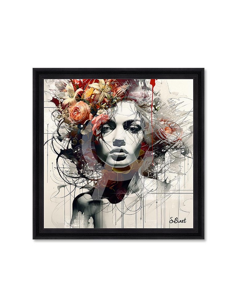 Femme Fleur Orange – Sylvain Binet