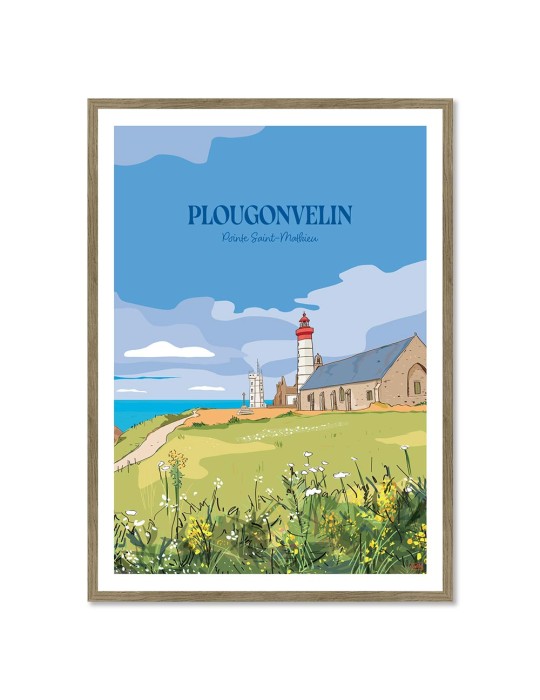 Plougonvelin - Pointe St Mathieu – Poster affiche – image encadrée