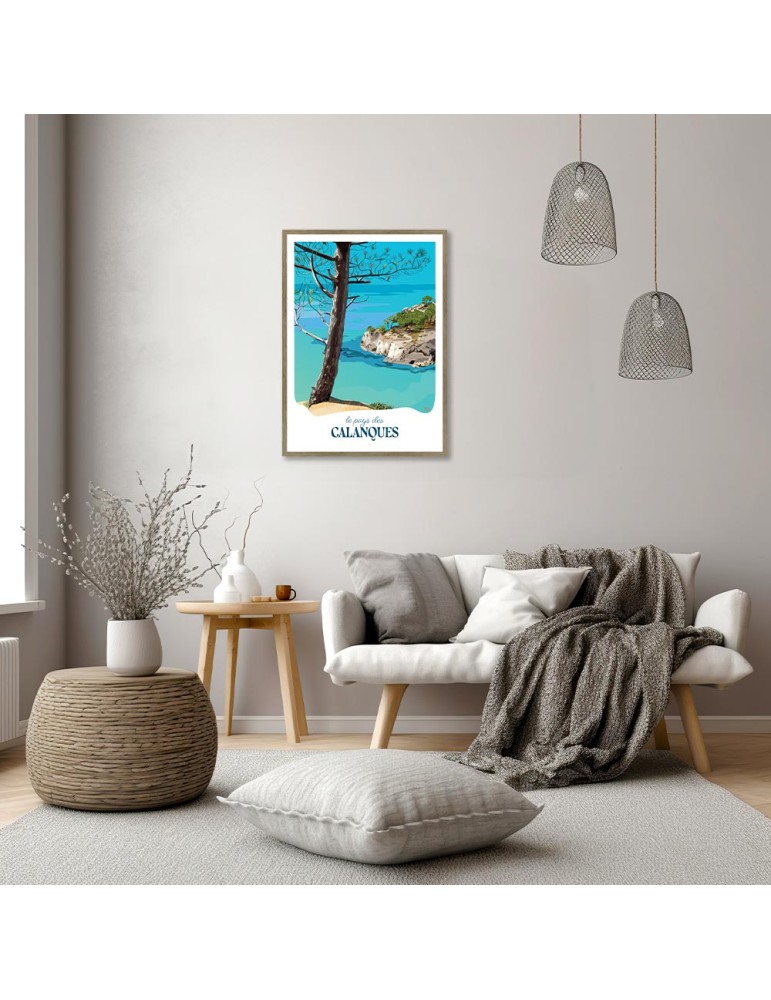 Calanques – Poster affiche – image encadrée