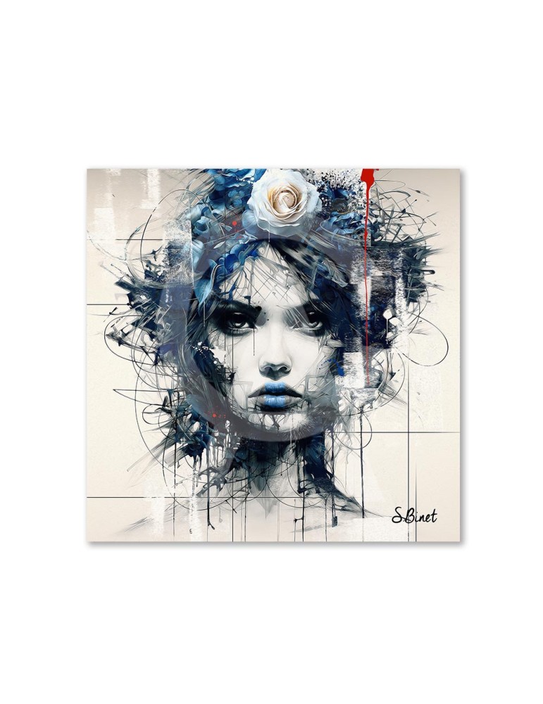 Femme Fleur Bleue
