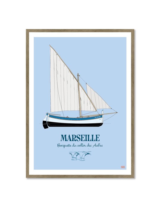 Marseille – Poster affiche – image encadrée