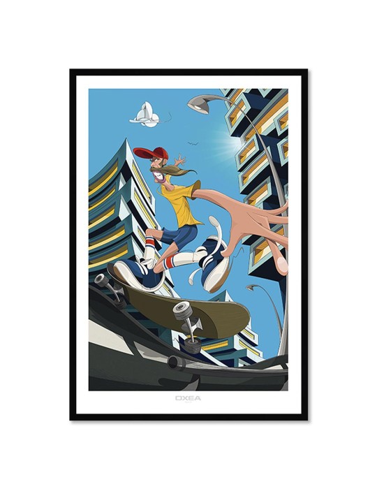 Skateboarda – Oxea – image encadrée