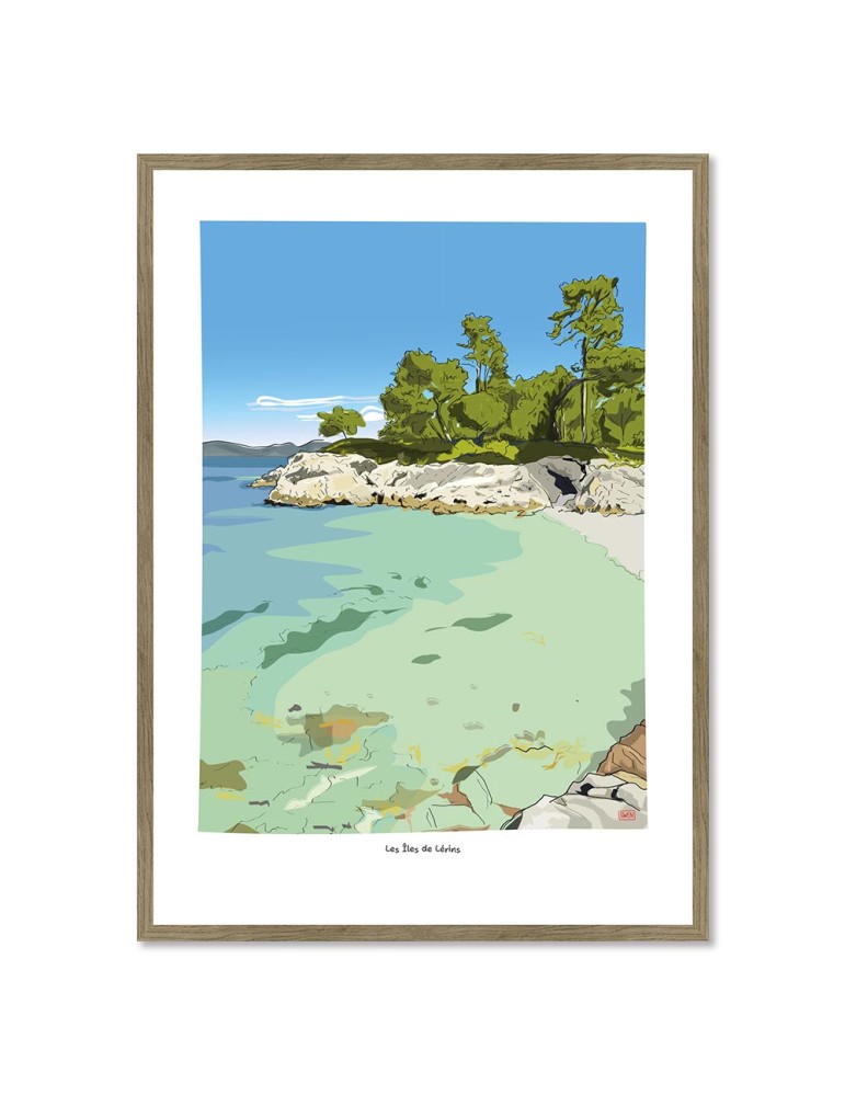 Les Iles de Lérins – Poster affiche – image encadrée