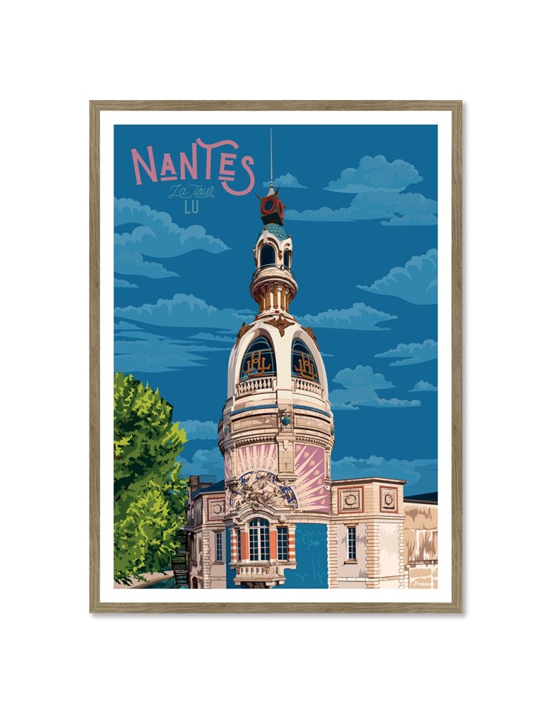 Nantes – Poster affiche – image encadrée