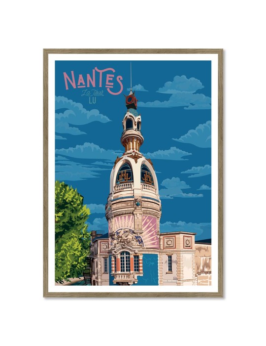 Nantes – Poster affiche – image encadrée