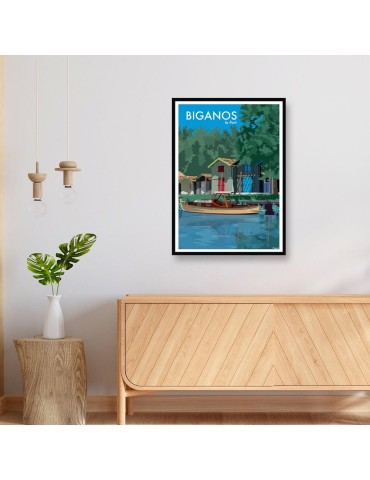 Biganos - Le Port – Poster affiche – image encadrée 2